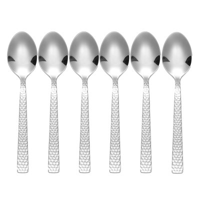 Lorren Home Trends Demitasse Spoons, 4.5 inches, , Textured Handle, Set of 6