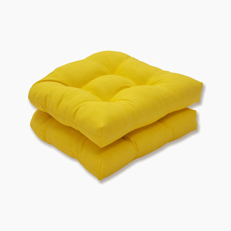 Amarina Outdoor 5'' Dining Chair Cushion, Yellow