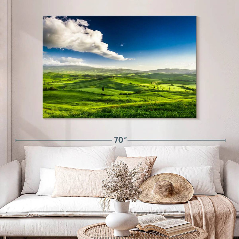 Alvord, champ de Toscane nuageux, H 34 po x l 51 po