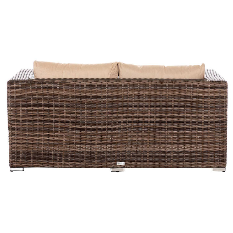 Syonna 148cm Wide Straight Patio Sofa with Cushions