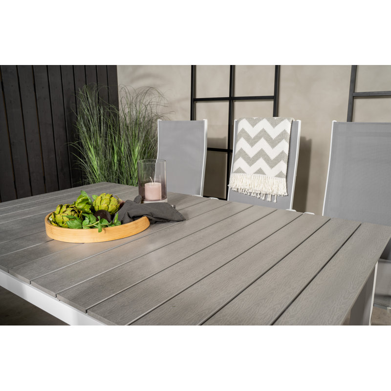 Faiyaz 6 - Person Patio Dining Set with Extendable Rectangular Table