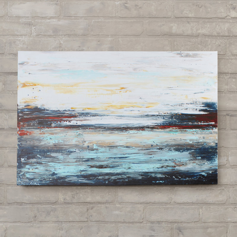 «Abstract Cold», reproduction d'impression sur toile, H 24 po x l 36 po x P 2 po, Toile tendue