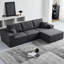 Canapé modulaire confortable en velours côtelé 108 po pour le salon, sans assemblage requis-130937253