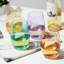 Verres à vin colorés sans pied