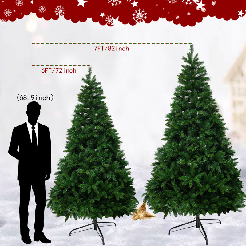 Arbre de Noël artificiel illuminé 6 pi / 7 pi Riva, 7'
