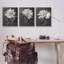 «Fable Lotus White Floral Bloom» par Nina Blue - ensemble de 3 impressions sur toile tendue-1405753237