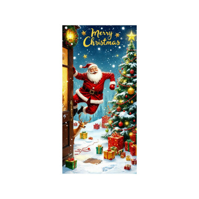 Couvercle de porte de Noël de 35 po x 72 po, Kondieu