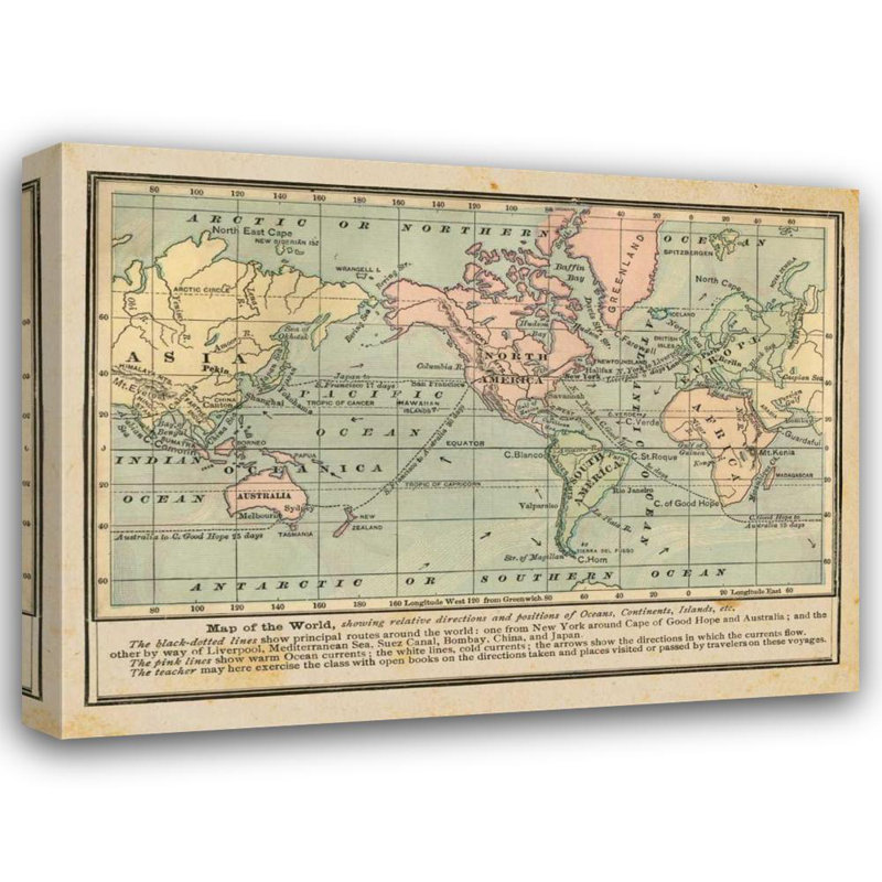 Art sur toile tendue, Williston Forge Babbitt, Gwendolyn Gallery, World Map I, H 15 po x l 18 po