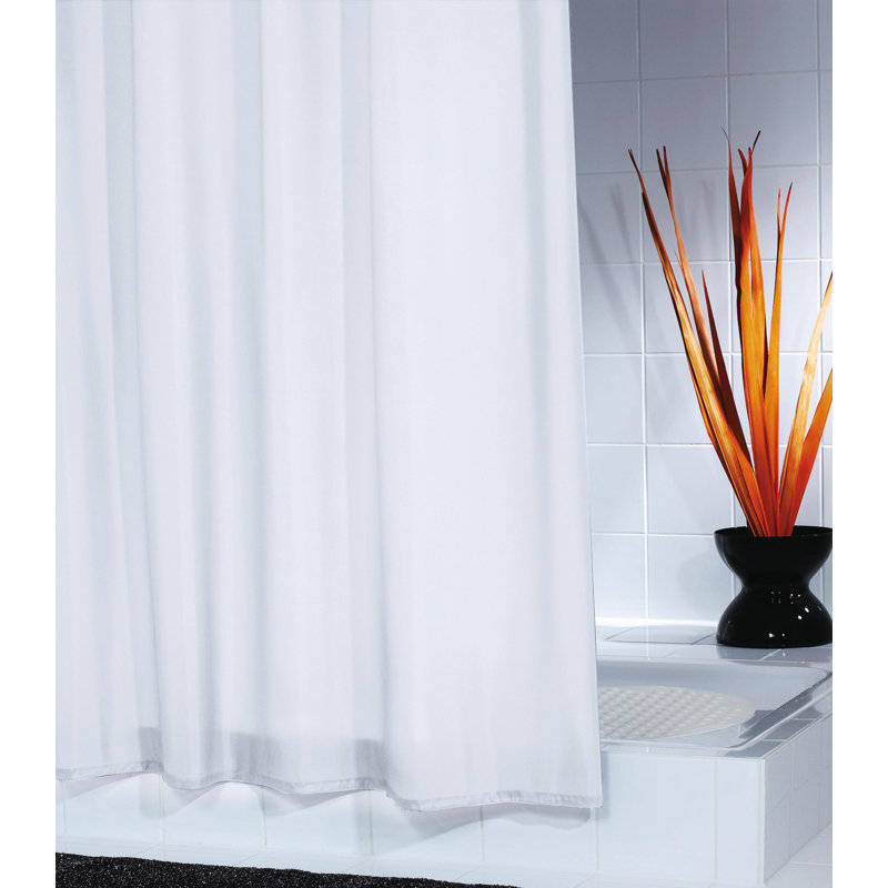 Madison Stuff Polyester Shower Curtain, White