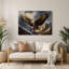 Oiseaux, aigle royal, art mural en métal gris-1481272167