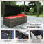 Ensemble de 6 meubles de patio en rotin et osier, orange