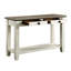 Mobilier de salon en bois avec tablette à 2 tiroirs Rosy And Antique Finish