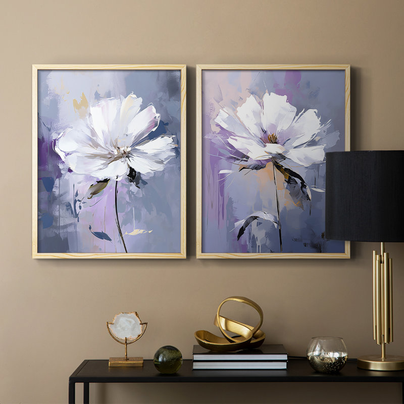 Série FLORAL CDxxxi - reproduction encadrée de qualité supérieure - prête à être accrochée - aucun clou requis - aucun clou requis