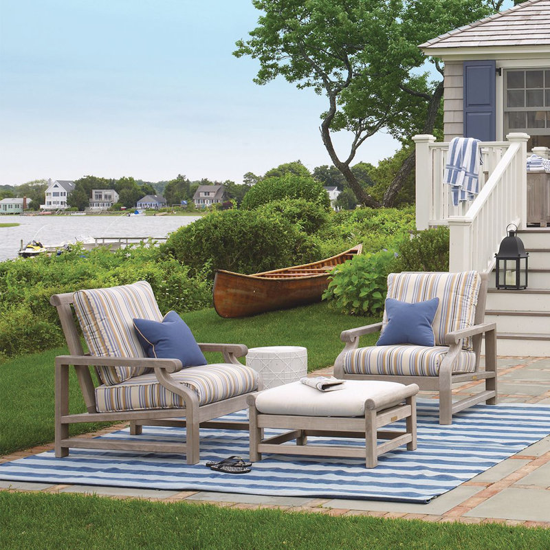 Nantucket Outdoor Teak Lounge Chair, Ash