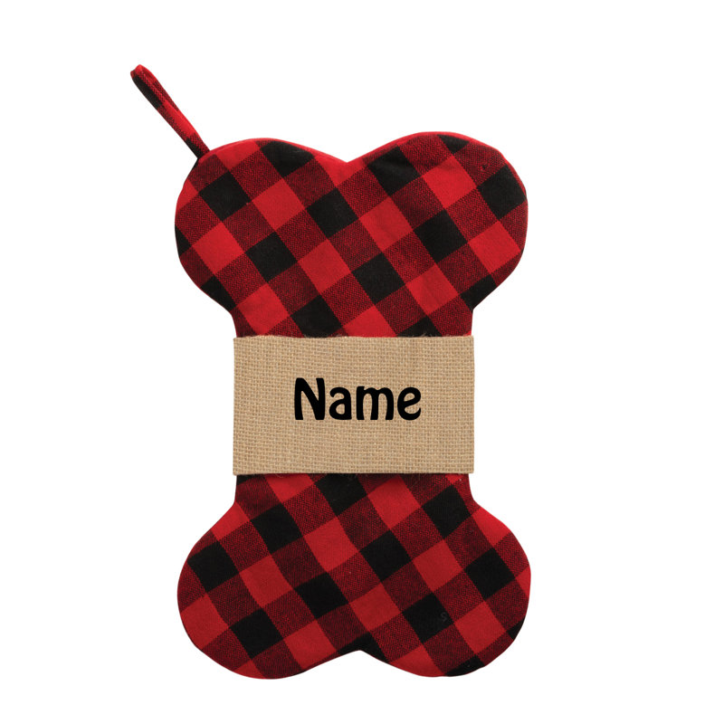 Dog Bone Personalized Stocking, Yes