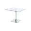 Amie-Lee Glass Top Metal Base Dining Table