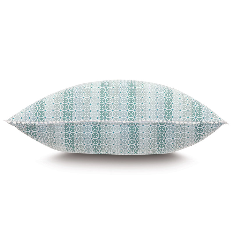 Laguna Spa Blue Embroidered Cotton Square Pillow