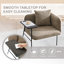 Chaise de loisir décorative avec petite table et coussin de dossier-1121055296