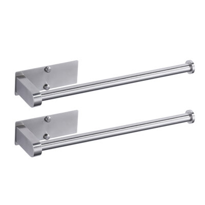 Wall Mount Drilling Kitchen Bathroom Paper Towel Holder Under Cabinet In Stainless Steel (2 Pack)