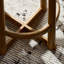 STARIA Swivel Upholstered Bar Stool with Solid Wood Frame