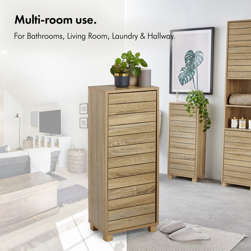 Chester Freestanding Bathroom Cabinet, Wood Effect