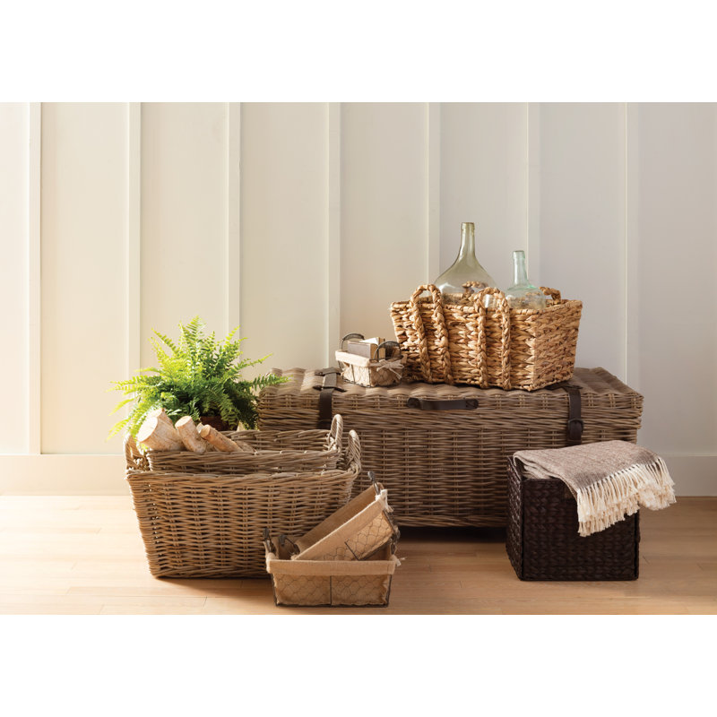 Handmade Seagrass Basket With Handles - Set of 2