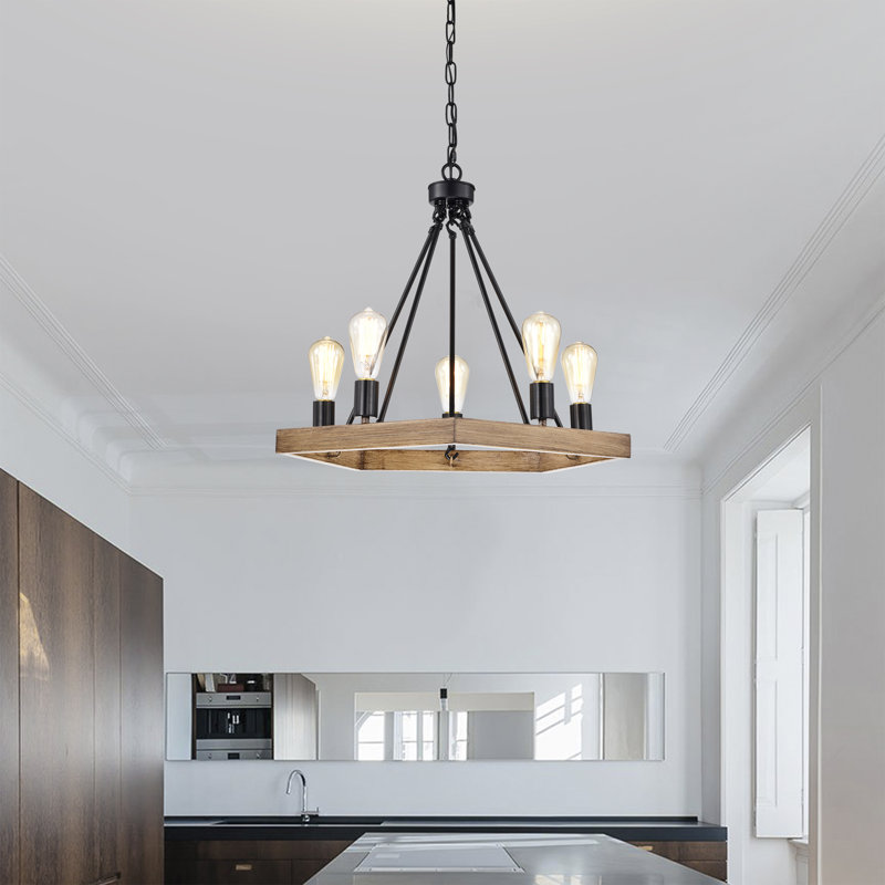 Lustre géométrique unique à 5 lumières Enga