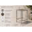 Betty Aluminum Outdoor Bar Table – Modern Patio Pub Table with Rust-Free Frame & All-Weather Poly Resin Top- in Grey-19110601