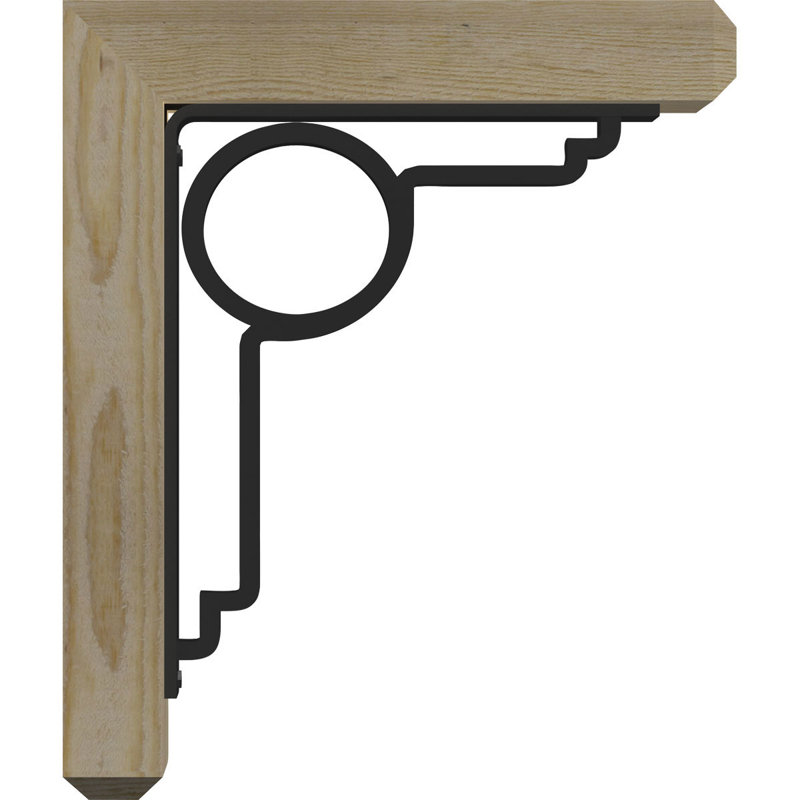 Maria 4" Triple Brace Craftsman Ironcrest Bracket, 16"H x 14"D, 3 1/2"W x 2"T Douglas Fir (Smooth)