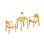 Vellore Outdoor 3 - Piece Teak Dining Set