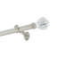 Milano 1” Single Curtain Rod with Crystal Teardrop Finial Design, Soft Gold -32"W x 142"L-1502445655-1502445657