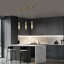 Mini-luminaire suspendu à DEL à intensité variable et luminaire suspendu à hauteur réglable pour îlot de cuisine (1 paquet)-1110616405-1137200134