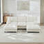 Canapé modulaire en forme de U 107 po avec 2 repose-pieds, canapé-lit modulaire en chenille de 107 po avec coussin en treillis confortable, chambre et appartement-944405397