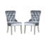 Glam argent et gris foncé 9 pièces ensemble de salle à manger W-31189817