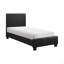 Mobilier de chambre à coucher contemporain contemporain en faux cuir avec lit plateforme simple 1pc-877747729