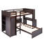 Lit mezzanine avec lit autonome, tablettes, bureau et garde-robe-700251594-700251595