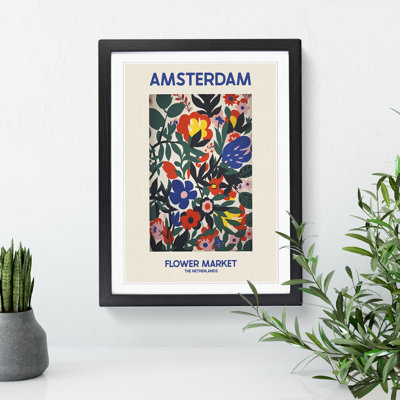 Amsterdam Flower Market Exhibition 6 - Single Picture Frame Print on Wood