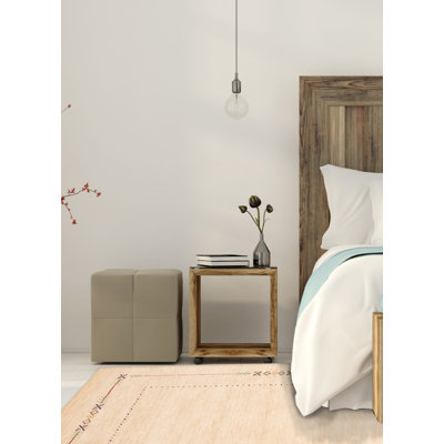 Kashkuli Gabbeh Beige Rug 4'1" x 5'8"