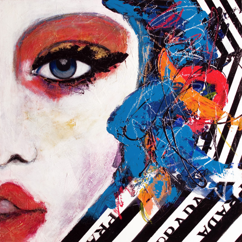 Lana Greben - Wrapped Canvas Painting, 45cm H x 45cm W x 3.81cm D