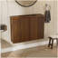Armoire murale pliante en noyer de 30 pouces avec évier crème - Installation brevetée en 1 minute, peu encombrante et facile à assembler, style moderne-1900915325