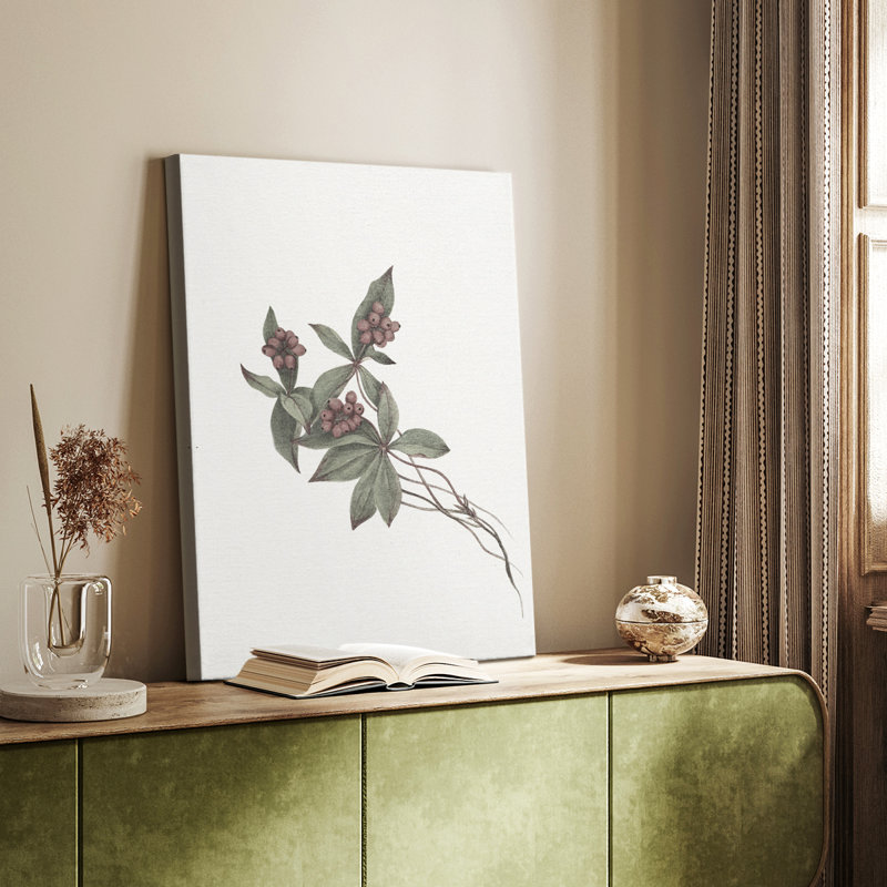 Imprimé floral rétro CLXV III - galerie Cavas enveloppé, H 60 po x l 40 po