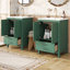 Ensemble de meuble-lavabo 48 po avec lavabo en céramique, armoire Storae autoportante moderne avec poignées argentées, portes à fermeture douce