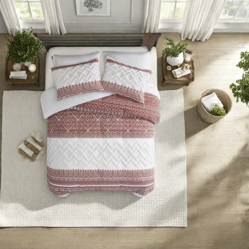 Auburn Cotton Bedding Sets, Farmhouse Style, Full/queen For Home