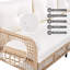 Ensemble de meubles de patio en rotin 4 pièces avec chaises pivotantes Rayna-1948051907-1948051909