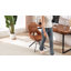 Chaise de bureau pivotante en similicuir avec accoudoirs et base stationnaire Jakavian-878900198