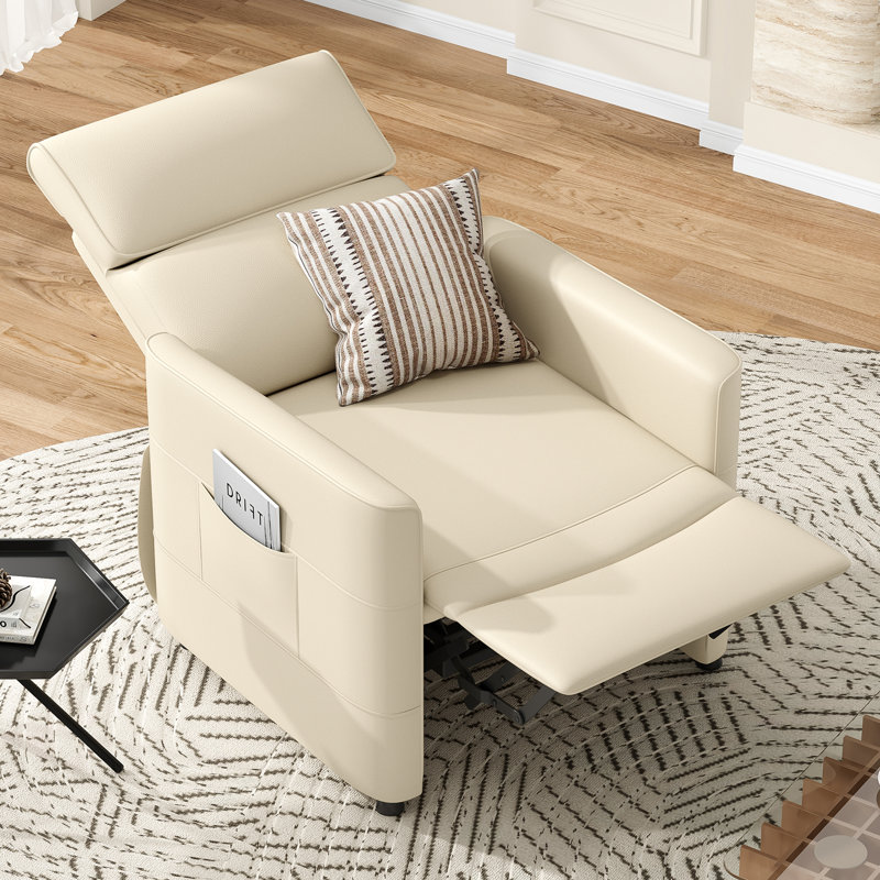 Modern Upholstered Electric Beige Reclinr, Beige