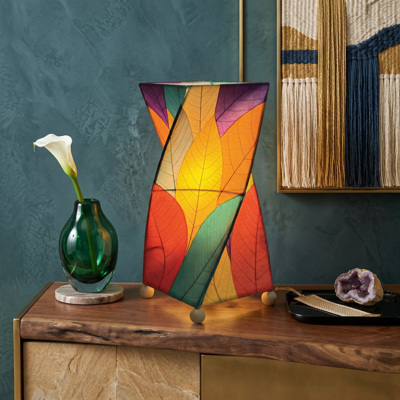Quintan Metal Novelty Lamp, Blue/Red/Orange