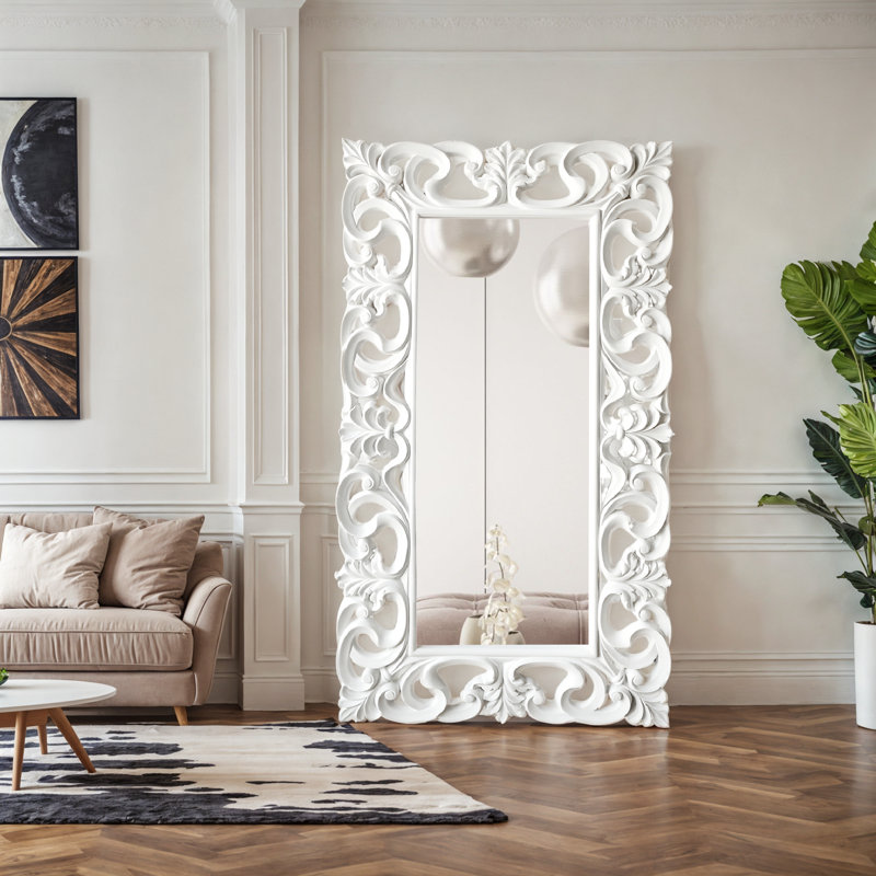 Miroir de plancher rectangulaire Accent, Blanc