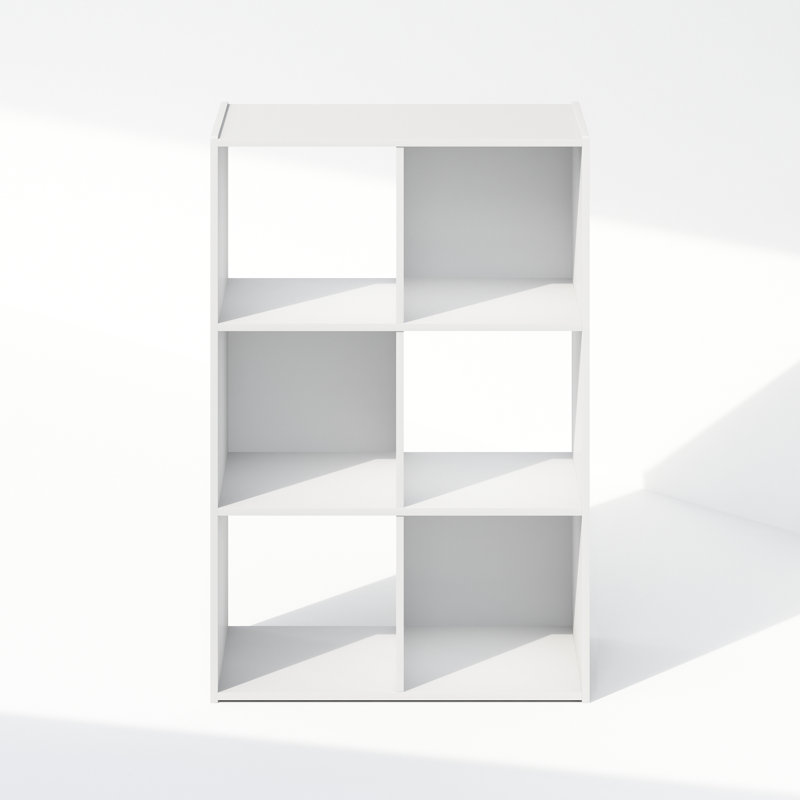 Bibliothèque cubique Anzalone, Blanc, (6 tablettes) H 35,4 po x l 23,7 po x P 11,7 po