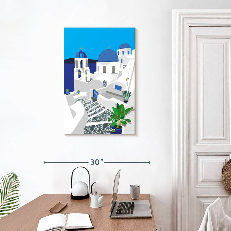 Nicci Iconic Santorini Architecture, 30" H x 20" W